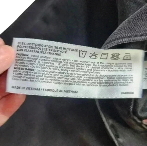 Yoga Jeans Emily Slim Jeans Washed Black High Rise Mom Fit Denim Women's 34 - Picture 10 of 16